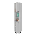 Sheffield 2 Door Pantry Cabinet, With Two 2 Cabinet Spaces And Two Open Shelves Black Kitchen Contemporary Pine Particle Board Cabinets Included Engineered Wood