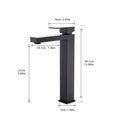 Matte Black Bathroom Faucet Single Handle Tall Vessel Sink Faucet Vanity Bathroom Faucet Basin Mixer Tap Bathroom Handleless Geometric One Black Side Sprayer Deck Mounted Cartridge Valve Single Hole Faucets Matte Black Classic 1 Hole Faucets Ceramic