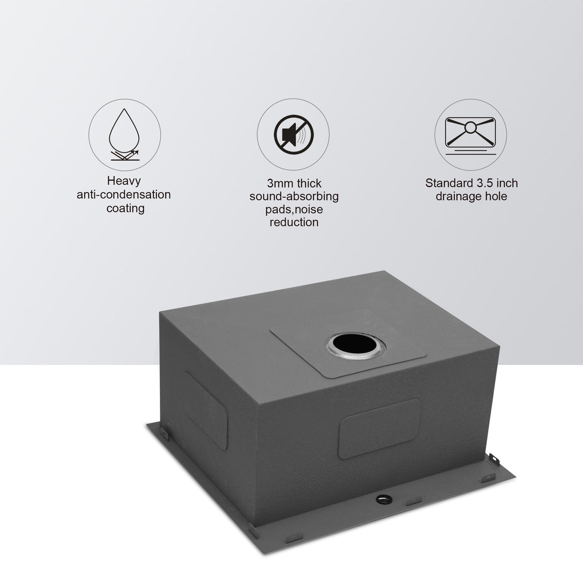 Laundry Sink 22X22X12" Drop In Laundry Sink Brushed Nickel Stainless Steel