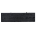 4 Door Retro Sideboard With Adjustable Shelves, Two Large Cabinet With Long Handle, For Living Room And Dining Room Black Black Mdf