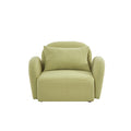 Living Room Furniture Lazy Sofa Chair Teddy Fabric Light Green Light Green Foam Teddy