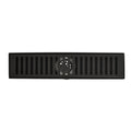12 Inches Linear Shower Drain, Included Hair Strainer And Leveling Feet Matt Black Stainless Steel