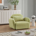 Living Room Furniture Lazy Sofa Chair Teddy Fabric Light Green Light Green Foam Teddy