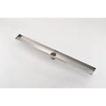 24 Inches Linear Shower Drain, Included Hair Strainer And Leveling Feet Brushed Nickel Stainless Steel