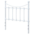 White Twin Metal Headboard White Metal Bedroom Transitional Metal