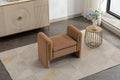 031 Velvet Fabric Single Bench Shoe Bench Makeup Bench For Bedroom Indoor,Coffee Wood Bedroom Brown Solid Eucalyptus Wood Tufted Coffee Polyester Velvet Backless Soft Modern Foam Velvet