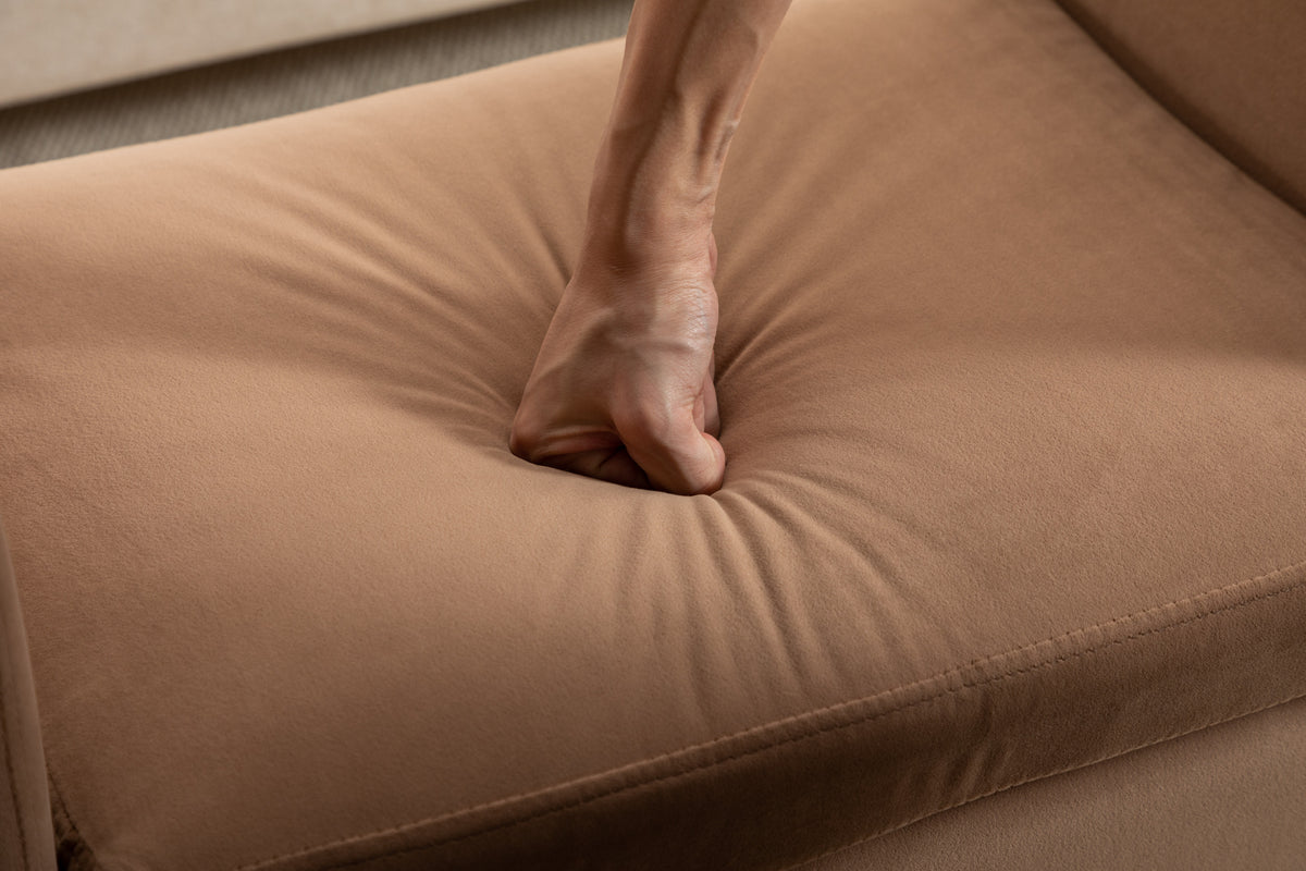 031 Velvet Fabric Single Bench Shoe Bench Makeup Bench For Bedroom Indoor,Coffee Wood Bedroom Brown Solid Eucalyptus Wood Tufted Coffee Polyester Velvet Backless Soft Modern Foam Velvet