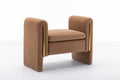 031 Velvet Fabric Single Bench Shoe Bench Makeup Bench For Bedroom Indoor,Coffee Wood Bedroom Brown Solid Eucalyptus Wood Tufted Coffee Polyester Velvet Backless Soft Modern Foam Velvet