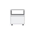 Laurel 2 Piece Bedroom Set, Nightstand Armoire, White White Particle Board Engineered Wood