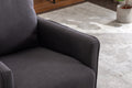 038 Cotton Linen Fabric Swivel Rocking Chair Glider Rocker Recliner Nursery Chair With Adjustable Back And Footrest For Living Room Indoor,Dark Gray Dark Gray Cotton Manual Handle Metal Primary Living Space Soft Tufted Back Modern Foam Linen