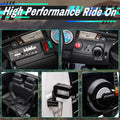 12V7A 30W*2 Four Wheel Drive Leather Seat One Button Start,Forward And Backward, High And Low Speed, Music, Front Light, Power Display, Two Doors Can Open, 2.4G R C, Seat Belt Four Wheel Absorber Black 100 149 Lbs 5 To 8 Years Iron Plastic Outdoor