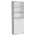 Emery 3 Piece Living Room Set With 3 Bookcases, White White Particle Board Engineered Wood
