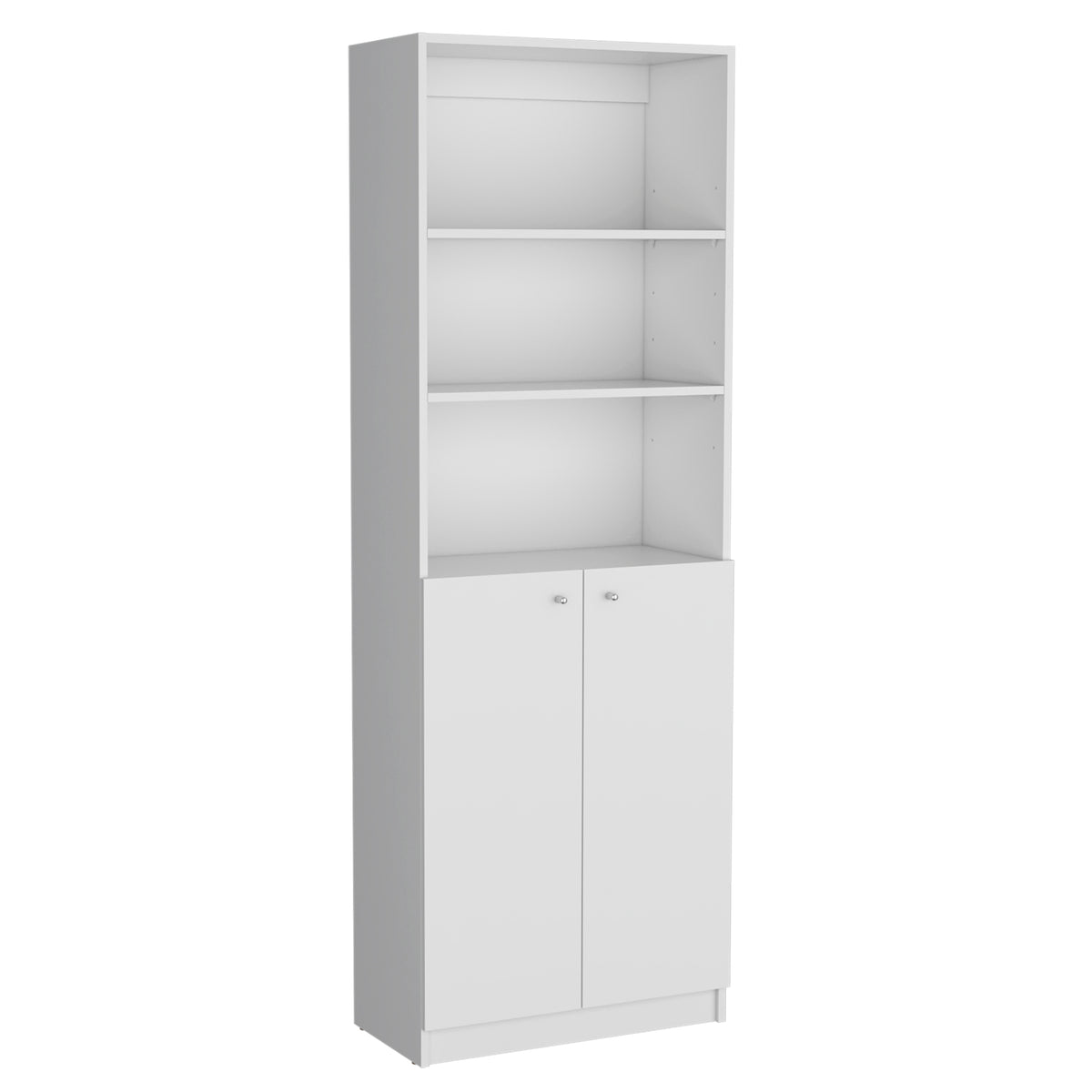 Emery 3 Piece Living Room Set With 3 Bookcases, White White Particle Board Engineered Wood