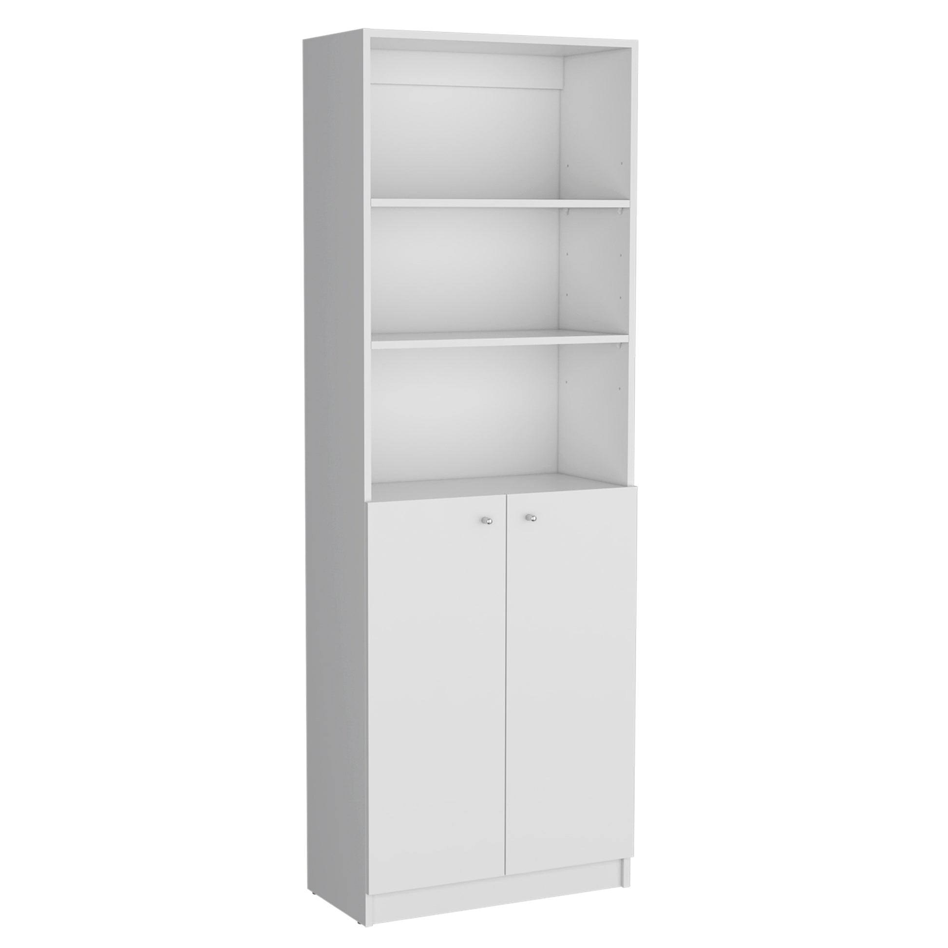 Penrose 3 Piece Living Room Set With 3 Bookcases, White White Particle Board Engineered Wood