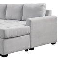 Sectional Sleeper Sofa With Pull Out Bed And Lounge Chair, Usb And Type C Interfaces, Suitable For Living Room, Office, And Spacious Spaces Gray Polyester
