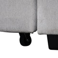 Sectional Sleeper Sofa With Pull Out Bed And Lounge Chair, Usb And Type C Interfaces, Suitable For Living Room, Office, And Spacious Spaces Gray Polyester