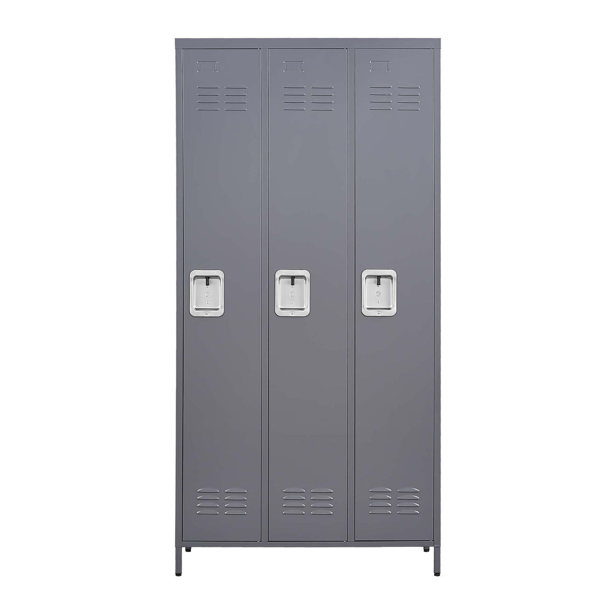 3 Door 72"H Metal Lockers With Lock For Employees,Storage Locker Cabinet For Home Gym Office School Garage,Gray Freestanding 5 Or More Spaces Gray Gym Door Locks Modern Metal Metal