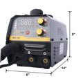 140A Mig Welder,110V Multiprocess Welder,Gas Gasless Mig Welding Machine,4 In 1 Flux Mig Solid Wire Lift Tig Stick Arc Welder Blue Abs Steel Q235