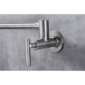 Wall Mount Folding Kitchen Pot Filler Faucet Brushed Nickel Brass
