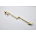 Wall Mount Folding Kitchen Pot Filler Faucet Brushed Gold Brass
