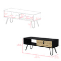 Coffee Table Magness, Living Room, Black Macadamia Multicolor Particle Board Engineered Wood