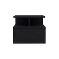 Kenya 2 Piece Bedroom Set, Armoire Nightstand, Black Black Particle Board Engineered Wood