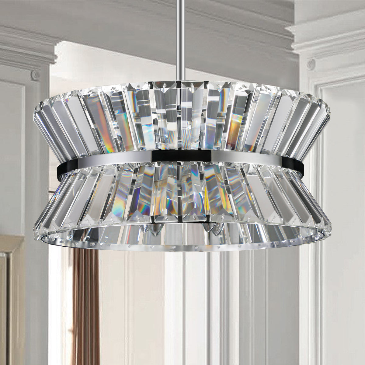 Modern Crystal Chandelier For Living Room Round Cristal Lamp Luxury Home Decor Light Fixture Transparent Modern Crystal