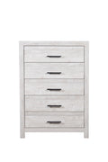 Denver Modern Style 5 Drawer Chest Made With Wood In Gray Gray Bedroom Modern Wood