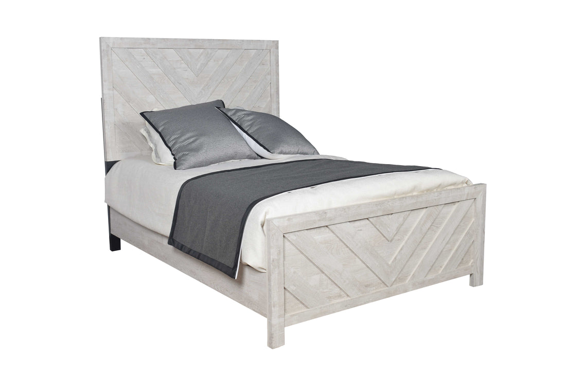 Modern Style Full Bed Made With Wood In Gray Box Spring Required Full Gray Wood Bedroom Contemporary,Modern Slat Beds Solid Wood Mdf Wood