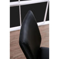 Contemporary Style Z Shaped Chair Base 2Pcs Dining Chairs Blackchrome Finish Side Chair Dining Room Furniture Black Dining Room Contemporary,Modern Metal