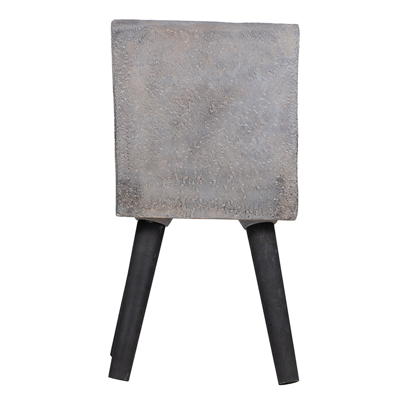 11" X 13" X 22" Greek God Statue Planter With Legs Gray Magnesium Oxide