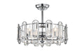 Dia 26 Inch Crystal Chandelier Ceiling Fan Vintage Fandelier Flush Mounted Invisible For Bedroom Dining Room Living Room Kitchen Farmhouse Entry, Chrome Chrome American Design,American Traditional,Retro,Traditional,Vintage Crystal Iron