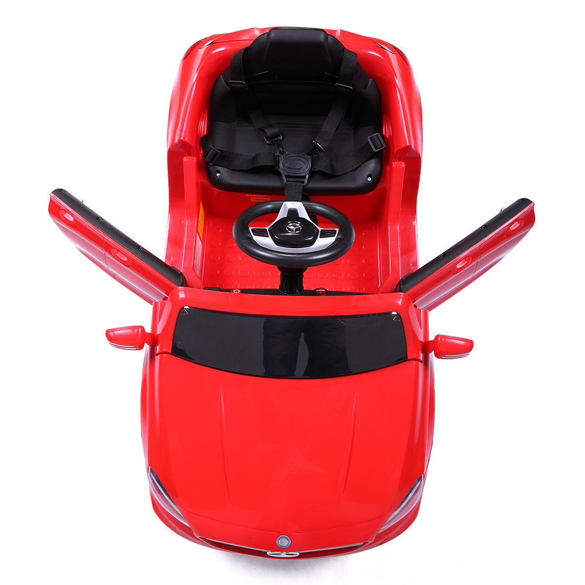 6V Licensed Mercedes Benz Amg Electric Vehicle, Kid Ride On Car With Parental Remote Control ,Mp3 Player Headlights Opening Doors For Children 3 8, Red Red Polypropylene