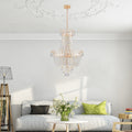 Gold Crystal Chandeliers,Large Contemporary Luxury Ceiling Lighting For Living Room Dining Room Bedroom Hallway Without Bulb Gold Luxury Crystal Iron