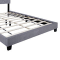 Gray Queen Size Adjustable Bed Frame Velvet Fabric Comfortable And Simple Versatile Style Make The Room Feel More Layered Box Spring Not Required Queen Gray Wood Espresso Bedroom American Design,Contemporary,Grunge,Minimalist Rubberwood Adjustable