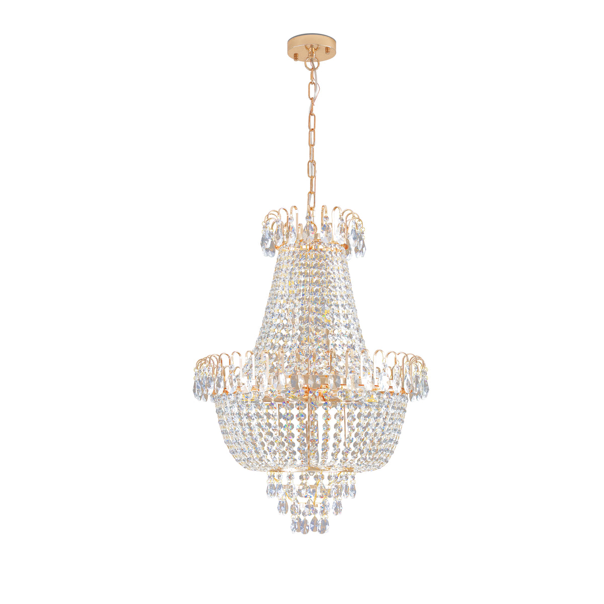 Gold Crystal Chandeliers,Large Contemporary Luxury Ceiling Lighting For Living Room Dining Room Bedroom Hallway Without Bulb Gold Luxury Crystal Iron