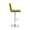 Coolmore Bar Stools With Back And Footrest Counter Height Dining Chairs 2Pc Set,360 Velvet Swivel Bar Stools Set Of 2, Adjustable Counter Height Bar Chairs Olive Velvet Olive Foam Velvet