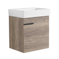 18 Inch Bathroom Vanity With Top, Small Bathroom Vanity And Sink Grey 1 Bathroom Wall Mounted Modern Plywood