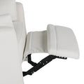 Upholstered Swivel Recliner Manual Rocker Recliner Chair Baby Nursery Chair With Two Removable Pillows For Living Room, Beige Beige Foam Linen