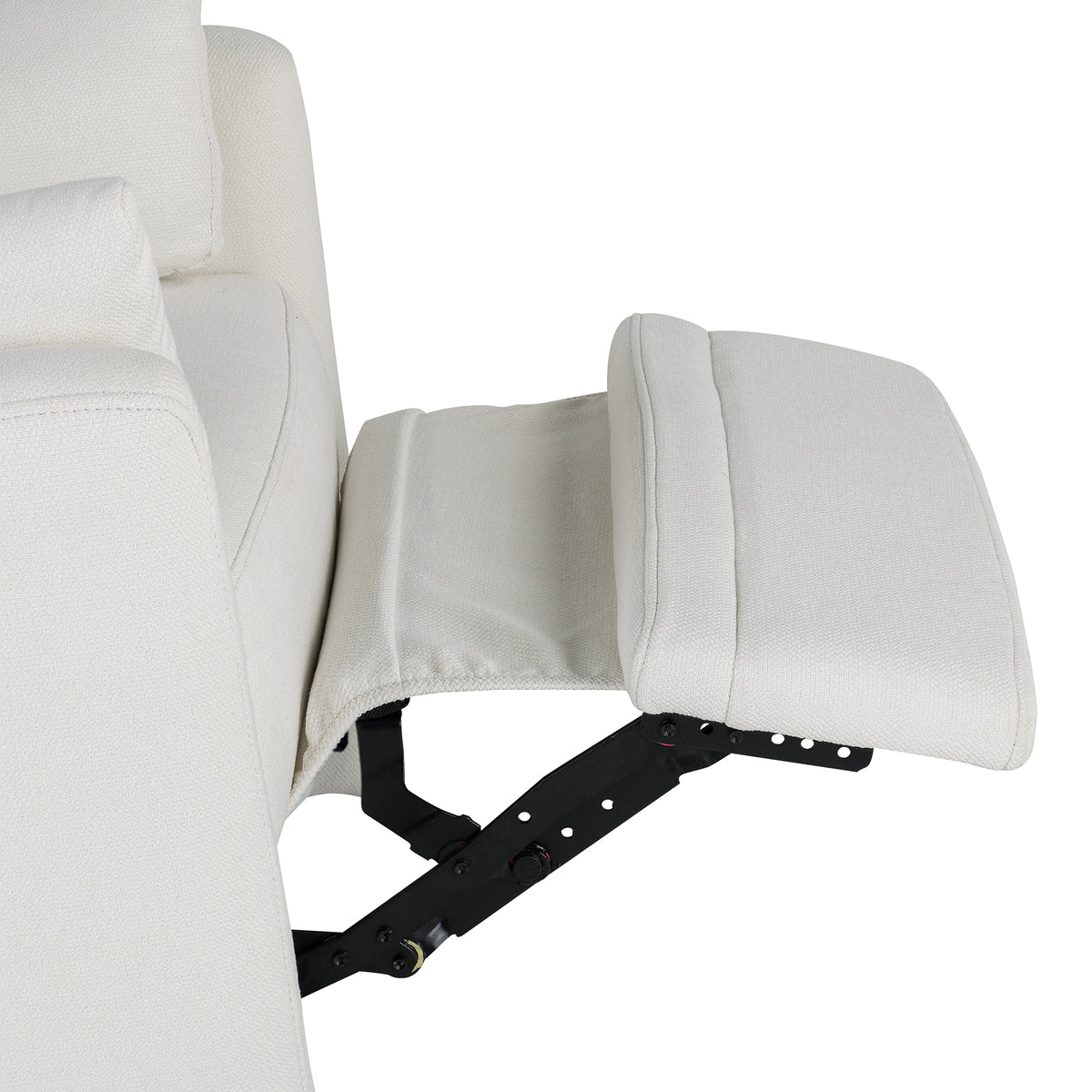 Upholstered Swivel Recliner Manual Rocker Recliner Chair Baby Nursery Chair With Two Removable Pillows For Living Room, Beige Beige Foam Linen