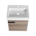 18 Inch Bathroom Vanity With Top, Small Bathroom Vanity And Sink Grey 1 Bathroom Wall Mounted Modern Plywood