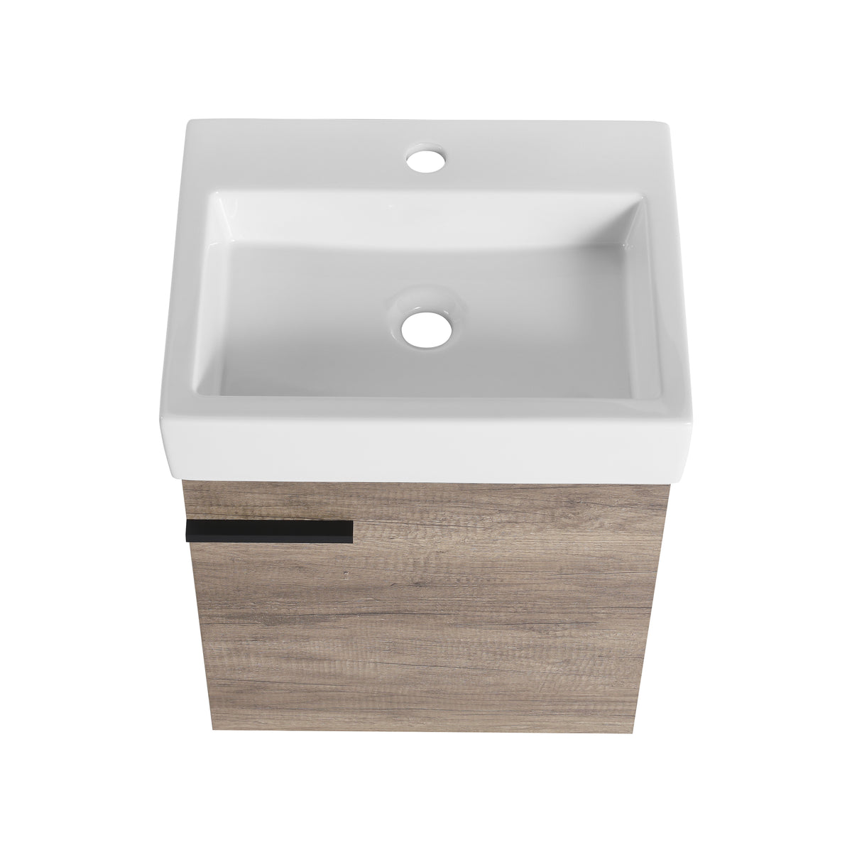 18 Inch Bathroom Vanity With Top, Small Bathroom Vanity And Sink Grey 1 Bathroom Wall Mounted Modern Plywood
