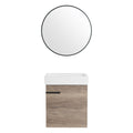 18 Inch Bathroom Vanity With Top, Small Bathroom Vanity And Sink Grey 1 Bathroom Wall Mounted Modern Plywood