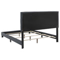 Grey Tufted Queen Panel Bed Box Spring Required Queen Grey Wood Bedroom Transitional Panel Foam Upholstered