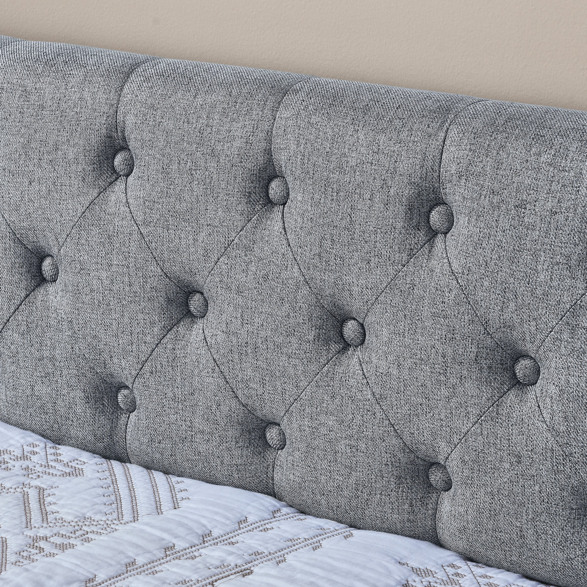 Twin Size Upholstery Daybed With Trundle Bed And Two Storage Drawersflat Arms With Pocket, Extendable Daybed For Bedroom Living Room,Linen Grey Grey Linen