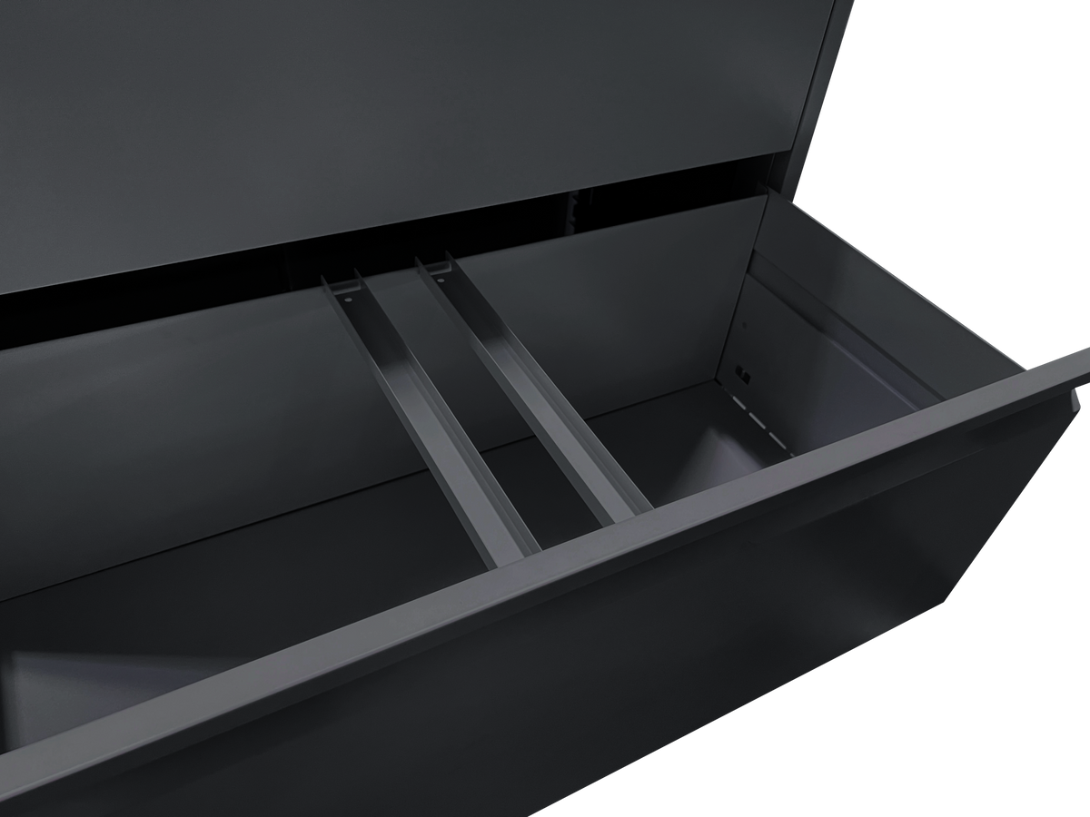 Lateral File Cabinet 4 Drawer, Black Filing Cabinet With Lock, Lockable File Cabinet For Home Office, Locking Metal File Cabinet For Legal Letter A4 F4 Size Filing Cabinets 3 4 Drawers Black Office Drawers Included Modern Metal Metal