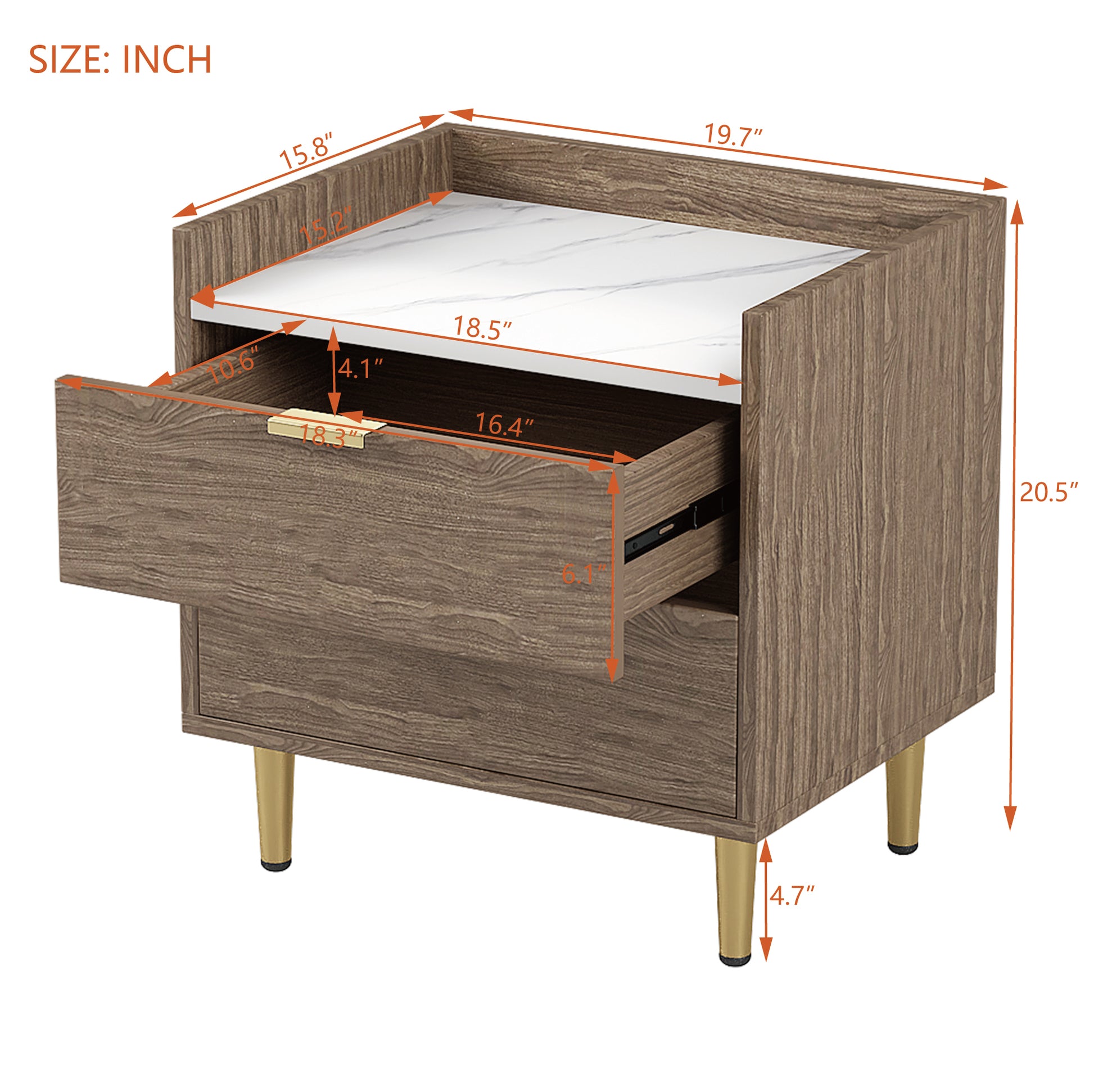 3 Pieces Bedroom Sets Queen Size Upholstered Platform Bed With 4 Drawers, Marble Top Nightstand And Storage Dresser, Gray Gray Mdf