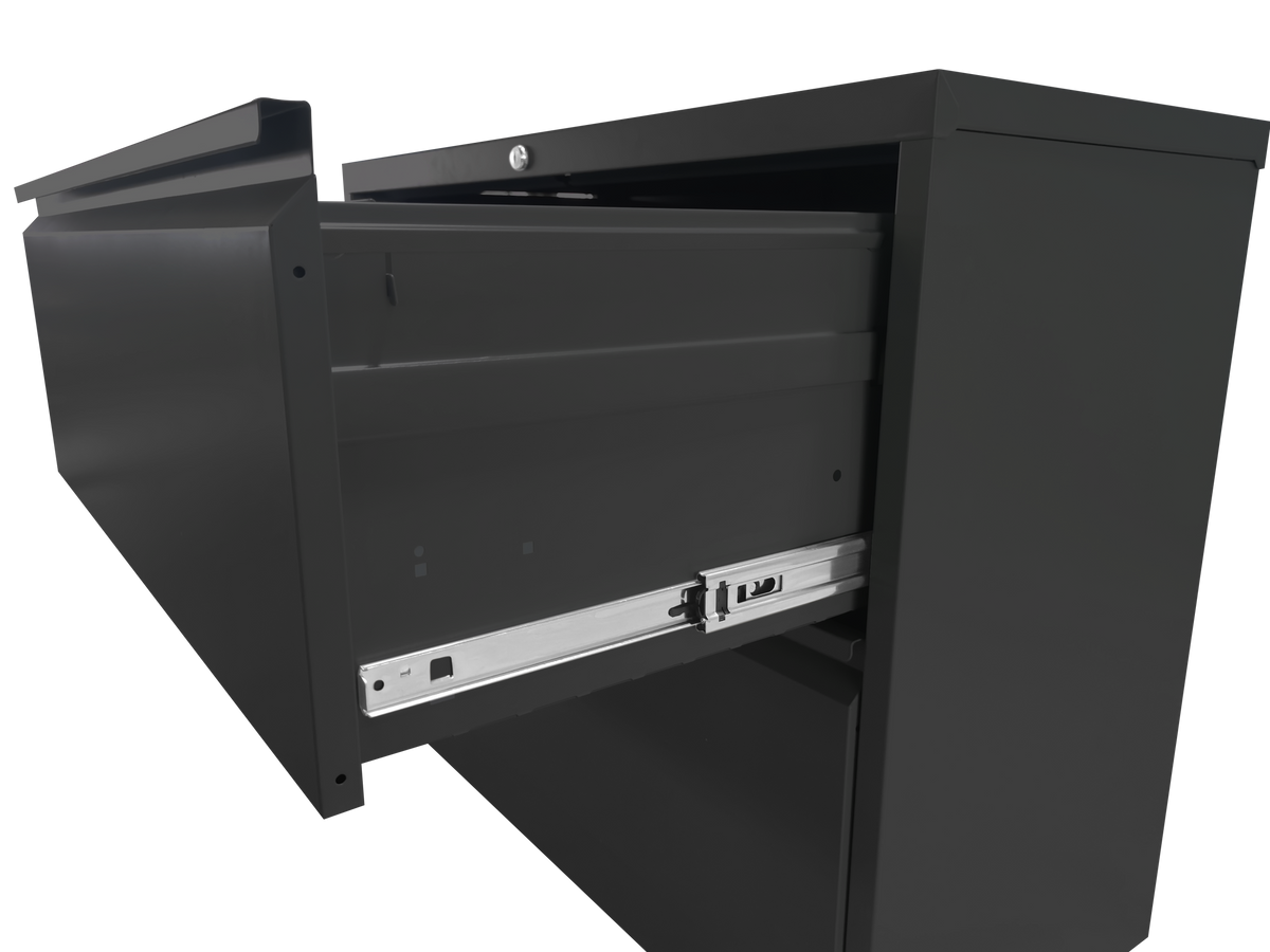 Lateral File Cabinet 3 Drawer, Black Filing Cabinet With Lock, Lockable File Cabinet For Home Office, Locking Metal File Cabinet For Legal Letter A4 F4 Size Filing Cabinets 3 4 Drawers Black Office Drawers Included Modern Metal Metal