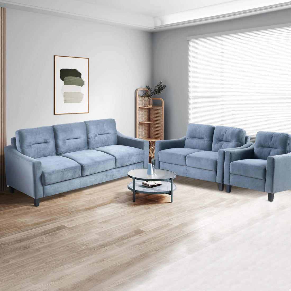 Couch Comfortable Sectional Couches Set 1 2 3 Gray Velvet 6 Seat