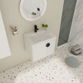 24 Inch Bathroom Vanity With Sink, For Small Bathroom, Bathroom Vanity With Soft Close Door White 2 Bathroom Wall Mounted Modern Plywood